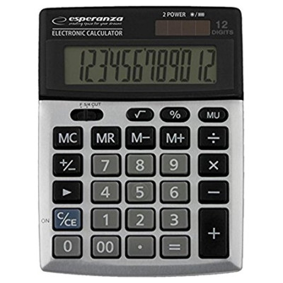 Esperanza ECL102 Kalkulātors, 12 zīmju ekrāns