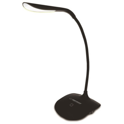 Esperanza ELD103K FLEKSIBLA 3W LED GALDA LAMPA 3-GAISMAS LĪMEŅI AC USB 5V / 4X AAA BATEREJU STRĀVAS AVOTS