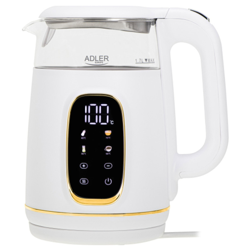 Adler AD 1305WG Elektriskā tējkanna ar temperatūras kontroli 1.7L 2200W