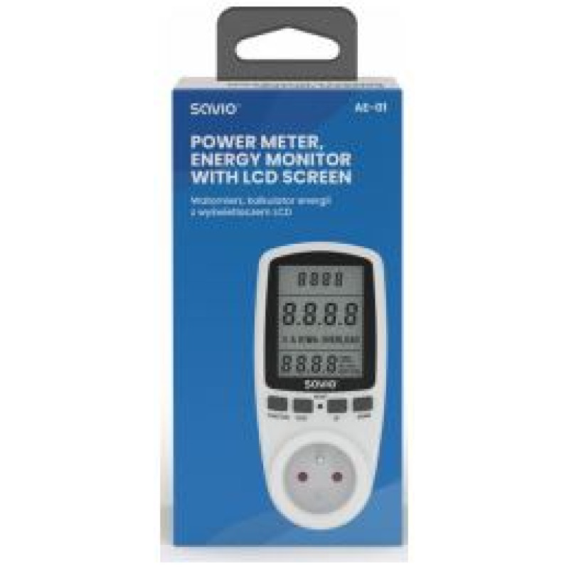 Savio Elektriskais skaitītājs Savio Energy Monitor with LCD Screen