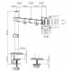 Gembird Monitora stiprinājums Gembird Adjustable Desk Display Mounting Arm 17”-32”