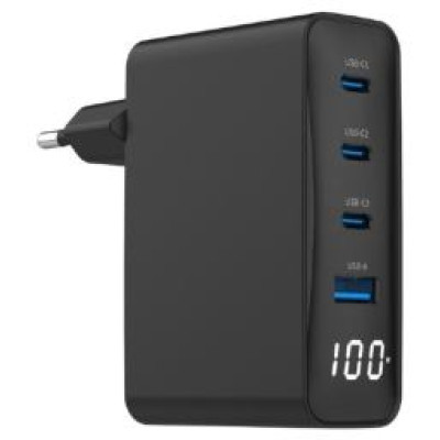 Gembird Lādētājs Gembird Universal USB charger 4-port LCD 100W GaN