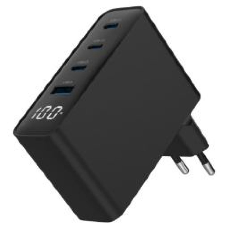 Gembird Lādētājs Gembird Universal USB charger 4-port LCD 100W GaN