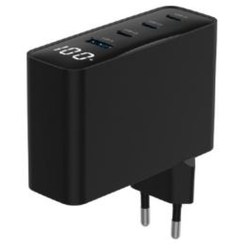 Gembird Lādētājs Gembird Universal USB charger 4-port LCD 100W GaN