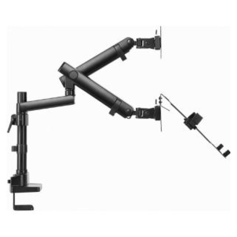 Gembird Monitora stiprinājums Gembird Desk Mounted Adjustable Monitor Arm with Notebook Tray (full-motion)