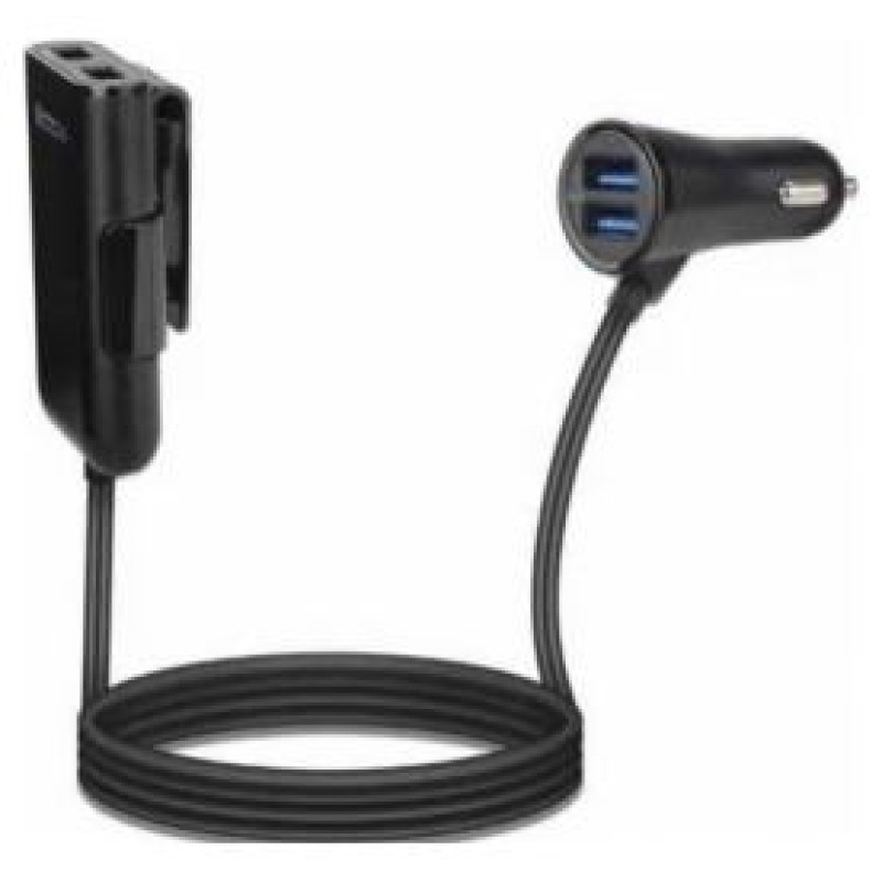 Gembird 4-port Front and Back Seat Car Charger
