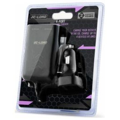 Gembird 4-port Front and Back Seat Car Charger