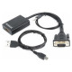 Gembird VGA Male - HDMI Female 0.15m Black + USB/AUX Full HD