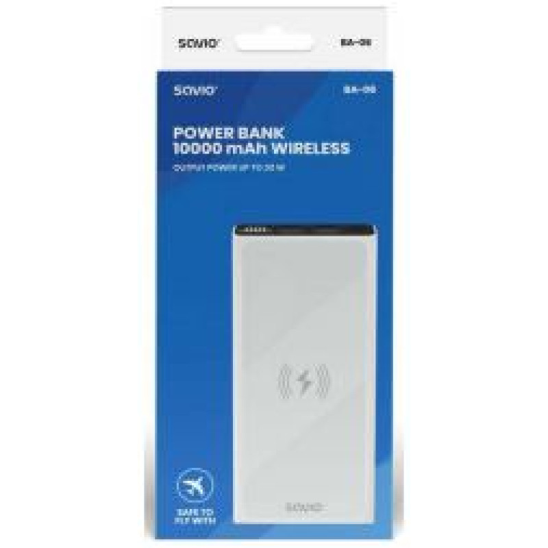Savio BA-06 10000 mAh White Wireless