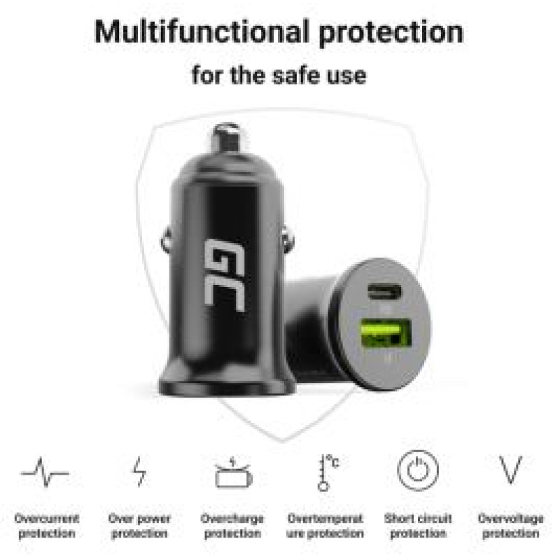 Green Cell Lādētājs PowerRide Nano 38W Ultra Charge Fast Charging
