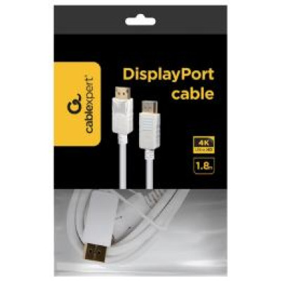 Gembird Kabelis Gembird DisplayPort Male - DisplayPort Male 1.8 m White 4K