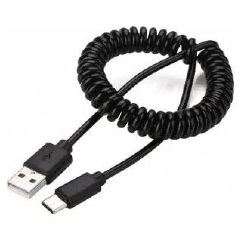 Gembird Kabelis Gembird USB Male - USB Type C Male Coiled 1.8m Black