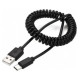 Gembird Kabelis Gembird USB Male - USB Type C Male Coiled 1.8m Black