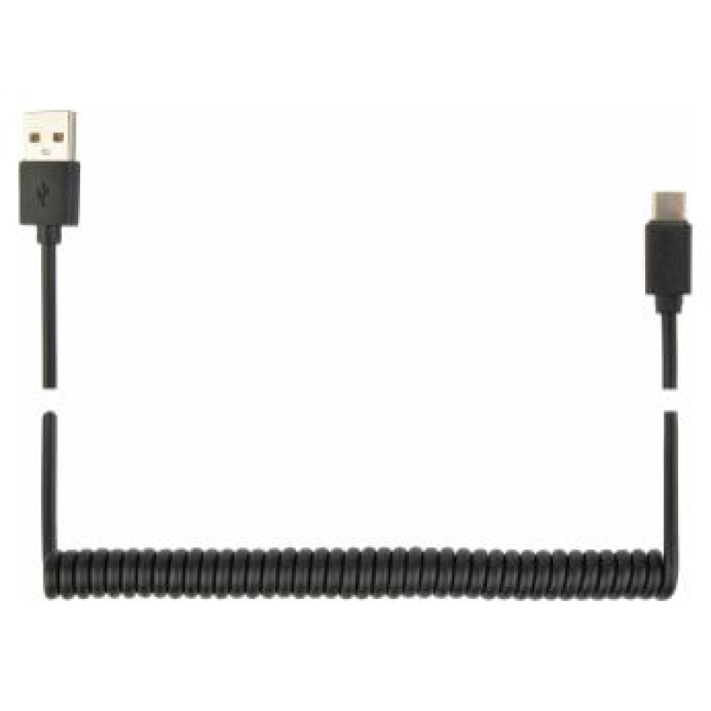 Gembird Kabelis Gembird USB Male - USB Type C Male Coiled 1.8m Black