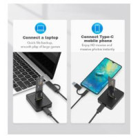 Gembird Dokstacija Gembird Desktop USB Type-C M.2 SATA & NVME SSD Drive Docking Station