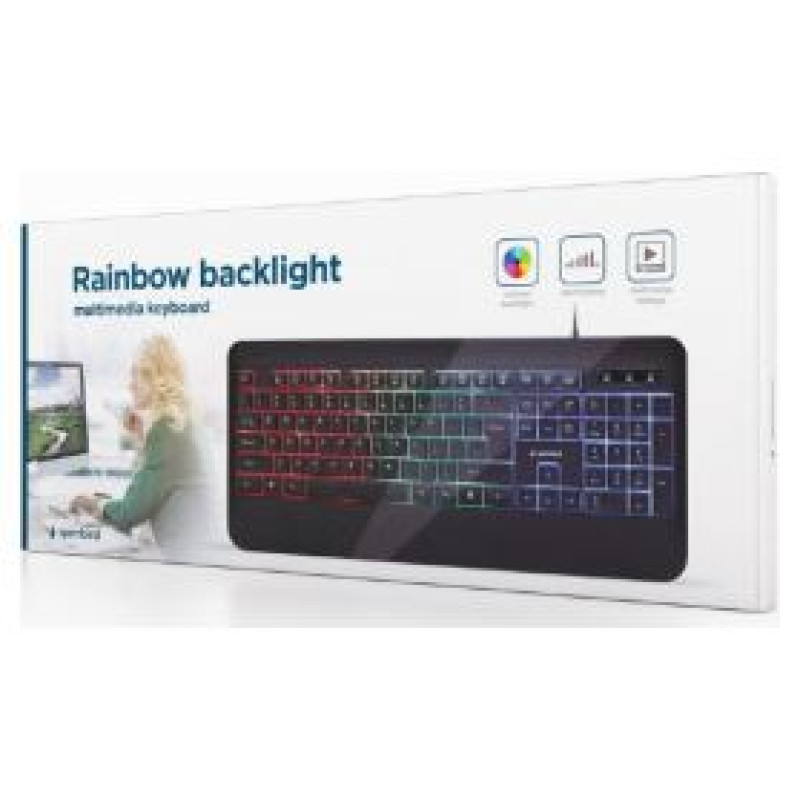 Gembird Slim "Rainbow" Black