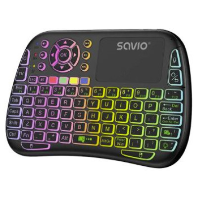 Savio Klaviatūra Savio ARGB Mini Bluetooth  + 2.4 GHz Black