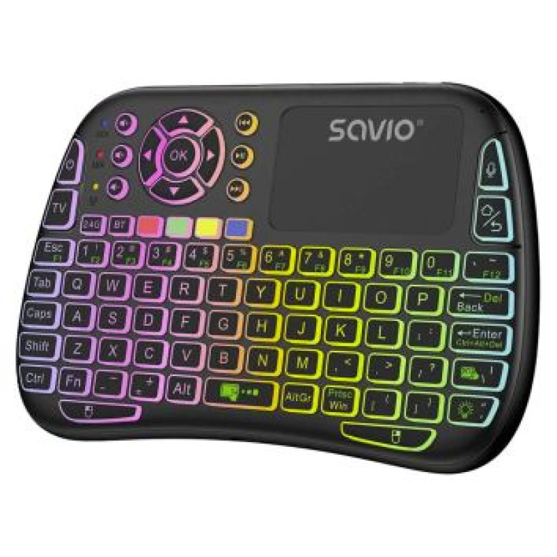 Savio Klaviatūra Savio ARGB Mini Bluetooth  + 2.4 GHz Black