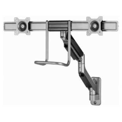 Gembird Monitora stiprinājums Gembird Desk Mounted Adjustable Wall 2-display Mounting Arm