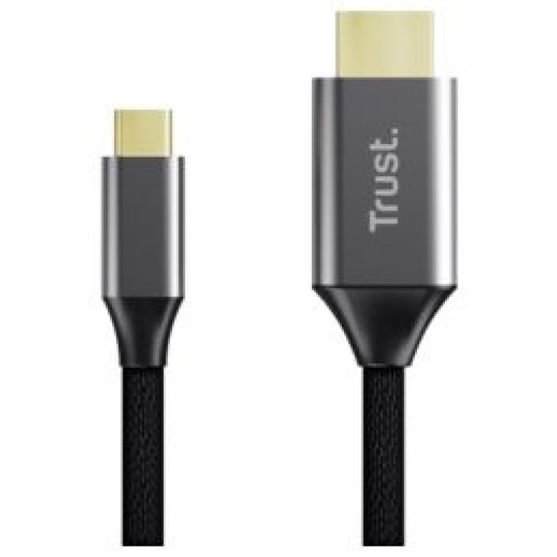Trust Video kabelis Trust Calyx USB-C Male - HDMI Male 2m Ultra HD 4K