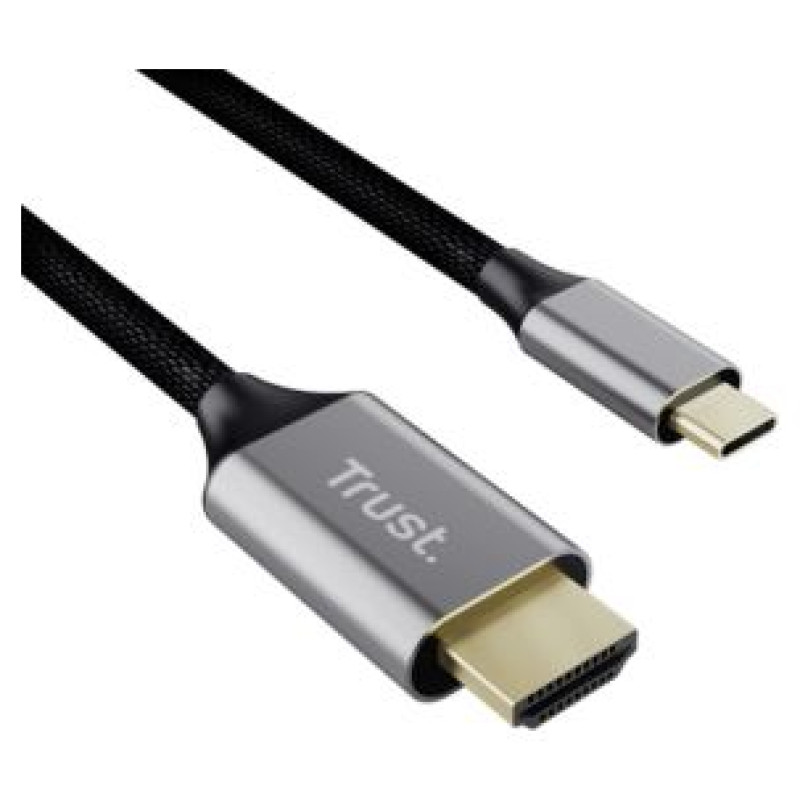 Trust Video kabelis Trust Calyx USB-C Male - HDMI Male 2m Ultra HD 4K