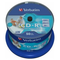 Verbatim Matricas CD-R AZO Verbatim 700MB 1x- 52x Wide Printable non ID,50 Pack Spindle