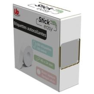 Uprint Uzlīmju lenta Uprint 14X40MM 180pcs balts Stick easy UP21