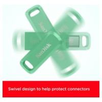 Sandisk Zibatmiņa SanDisk Ultra Dual Drive Go USB-A / USB Type-C 128GB Absinthe Green