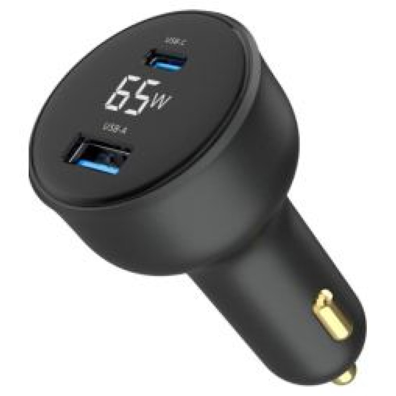 Gembird Auto lādētājs Gembird 2-port USB Car Fast Charger 65W Black