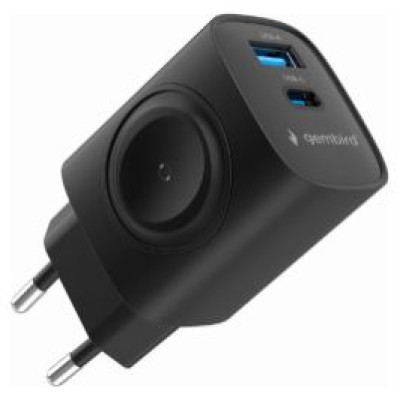 Gembird Lādētājs Gembird 2-in-1 Black 20W + Apple Watch
