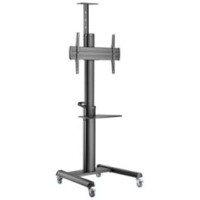 Gembird Monitora stiprinājums Gembird Aluminum TV Floor Stand  with Caster Wheels Black