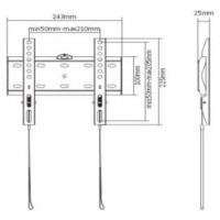 Gembird Televizora stiprinājums Gembird TV wall Mount (Fixed) 23”-42”