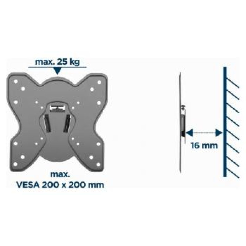 Gembird Tv Stiprinājums Gembird TV Wall Mount (Fixed)