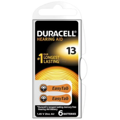 Duracell Hearing 13 (A13) Blistera iepakojumā 6gb.