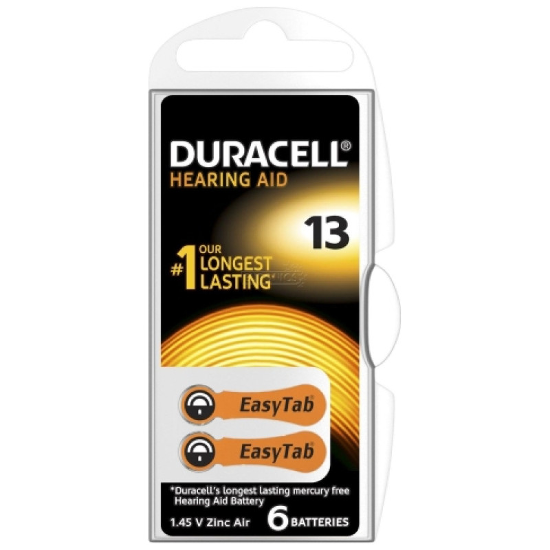 Duracell Hearing 13 (A13) Blistera iepakojumā 6gb.