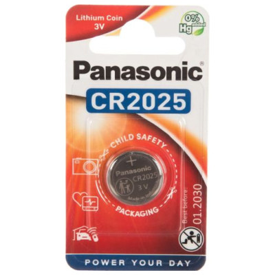 Panasonic CR2025-1BB Blistera iepakojumā 1gb.