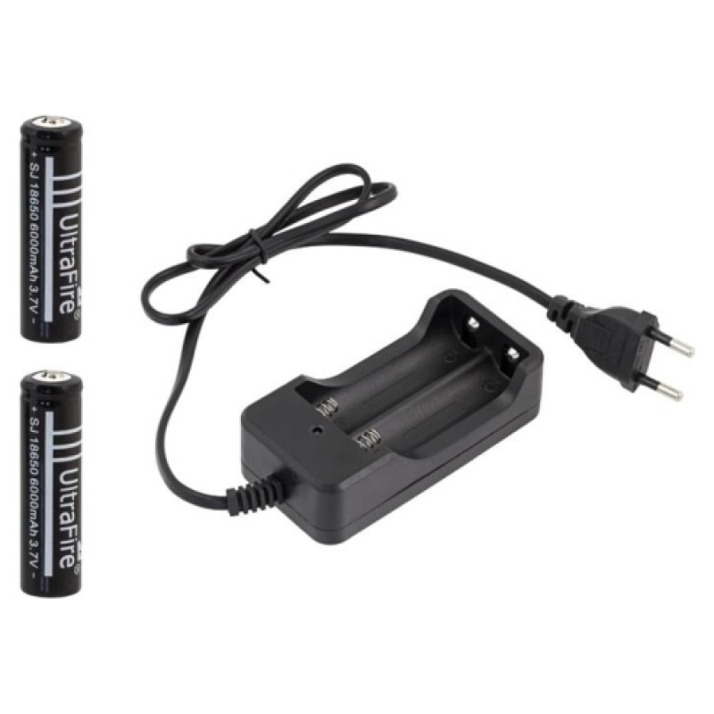 Blackmoon LC5 lādētāju komplekts ar 2 akumulatoriem 18650 6000mAh.