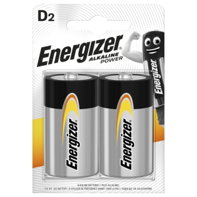 Energizer LR20-2BB Alkaline Power D (LR20) BLISTERA IEPAKOJUMĀ 2GB.