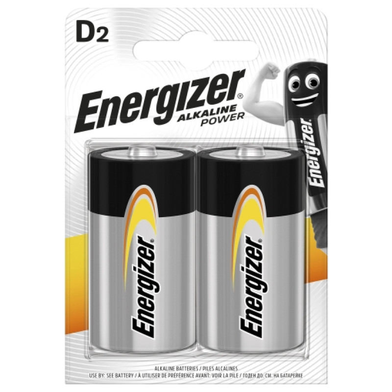 Energizer LR20-2BB Alkaline Power D (LR20) BLISTERA IEPAKOJUMĀ 2GB.