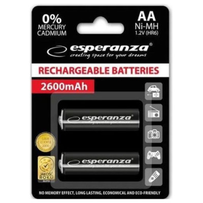 Esperanza EZA105 PRECHARGED HR6 2600MAH ALWAYS READY BLISTERA IEPAKOJUMĀ 2GB.