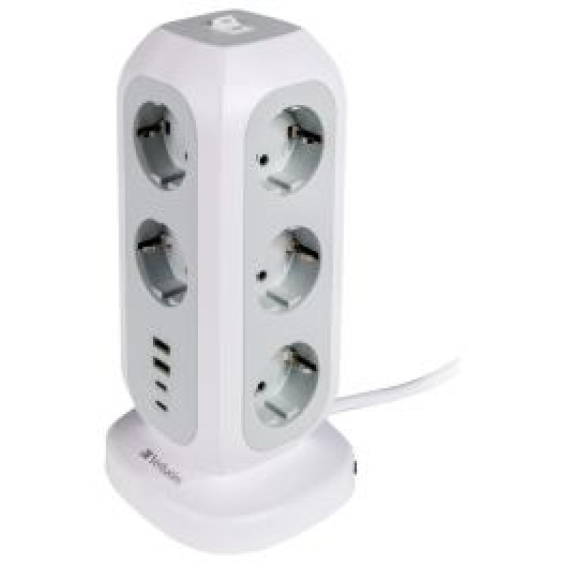 Verbatim Strāvas pagarinātājs Verbatim 2m  EU Socket Tower 15 in 1