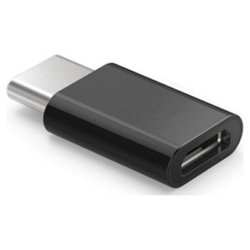 Savio Adapteris SAVIO Micro USB - USB Type-C melns