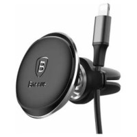 Baseus Telefona turētājs Baseus Magnetic Air Black
