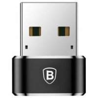 Baseus Adapteris Baseus Converter USB Male To Type-C Female Black
