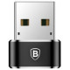 Baseus Adapteris Baseus Converter USB Male To Type-C Female Black