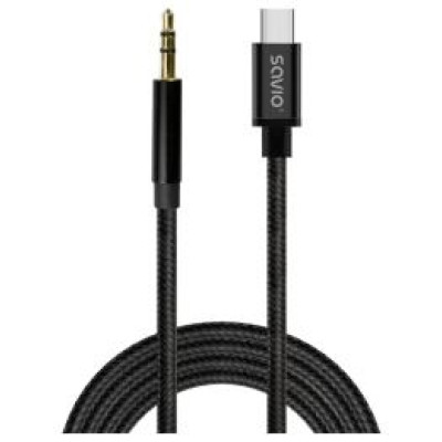 Savio Kabelis SAVIO USB-C &ndash; MiniJack 3.5 mm 1m