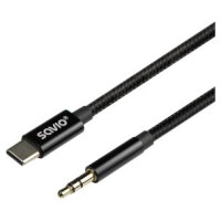 Savio Kabelis SAVIO USB-C – MiniJack 3.5 mm 1m