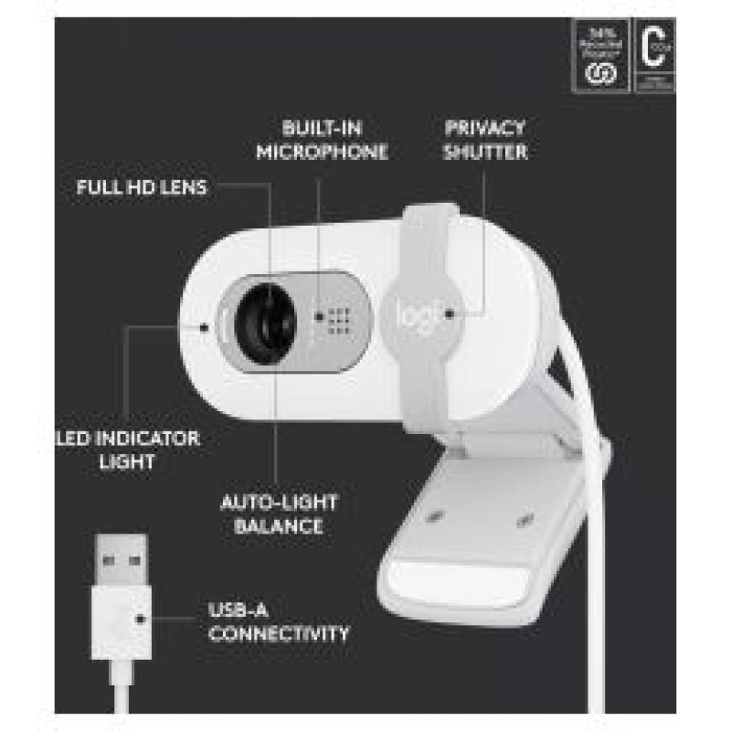 Logitech Web kamera Logitech Brio 100 White