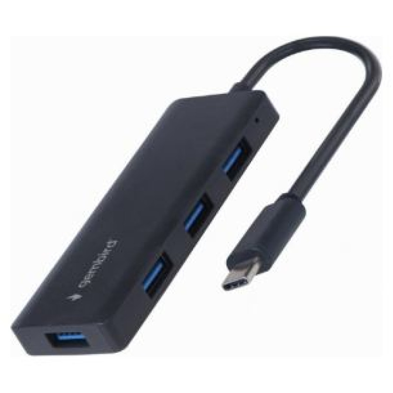 Gembird Hubs Gembird 4-port USB-C 4xUSB 3.1 (Gen 1) Black