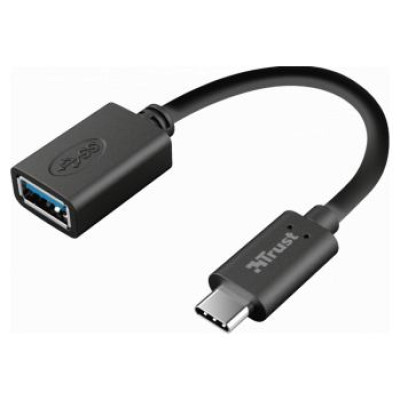 Trust Adapteris Trust Calyx USB-C to USB-A Black